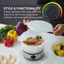 Ver imagem 5 de Elite Gourmet Vaporizador de Alimentos com 3 Níveis, 7,5 Litros, Inox, 400w
