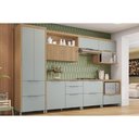 Ver imagem 1 de Cozinha Modulada Nesher Marquesa 7 Peças (3aéreos+3balcões+1paneleiro) C6p41 Nature/verde-nesher