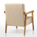 Ver imagem 2 de Poltrona Decorativa Sala Estar Linho Bege Medio Lia