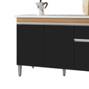 Ver imagem 4 de Balcão Gabinete de Pia para Cozinha sem Tampo 120cm Tatiane Amêndoa/preto- Mabe Magazine