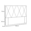 Ver imagem 2 de Cabeceira Cama Box Solteiro 90 Cm Aquilla Linho Areia S04 - D'Rossi