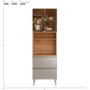 Ver imagem 2 de Paneleiro MDF 2 Portas Reflecta 2 Gavetas 70cm Proença Marrom/Nogueira/Nude Prime
