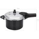 Ver imagem 3 de Panela de Pressão com Trava de Segurança 4,2L Preta Pequena Pressure Brinox