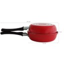 Ver imagem 3 de Omeleteira Frigideira Dupla Para Omelete Antiaderente Vermelha Brinox Garlic