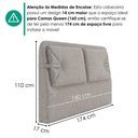 Ver imagem 3 de Cabeceira Queen 160 cm Malu com Frame Linho Sl 77 Peer