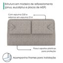Ver imagem 5 de Cabeceira Queen 160 cm Malu com Frame Linho Sl 77 Peer