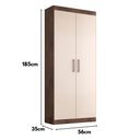 Ver imagem 4 de Multiuso Miriam 2 Portas 1,85m Chocolate/off White