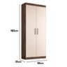 Multiuso Miriam 2 Portas 1,85m Chocolate/off White - 4