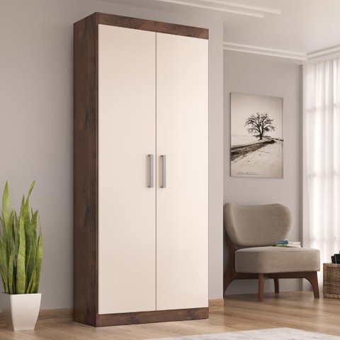 Multiuso Miriam 2 Portas 1,85m Chocolate/off White