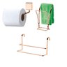 Kit Porta Papel + Toalheiro De Box + Porta Toalha Rose Gold - 1