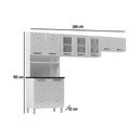 Ver imagem 3 de Armário de Cozinha Compacta Aço 3 Peças com Vidros Multimóveis Cr20350 Branco