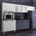 Ver imagem 2 de Armário de Cozinha Compacta Aço 3 Peças com Vidros Multimóveis Cr20350 Branco