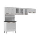 Ver imagem 1 de Armário de Cozinha Compacta Aço 3 Peças com Vidros Multimóveis Cr20350 Branco
