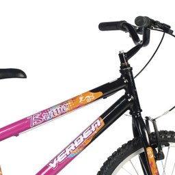 BICICLETA INFANTIL ARO 20 BRAVE PRETO E PINK VERDEN BIKES - 4 BICICLETA INFANTIL ARO 20 BRAVE PRETO E PINK VERDEN BIKES - 4