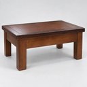 Ver imagem 2 de Mesa de Centro Sala Retangular Madeira Maciça 75x55 Pé Reto Castanho
