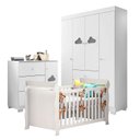 Ver imagem 1 de Quarto de Bebê Ane com Berço Americano Lara Branco Brilho – Phoenix Baby