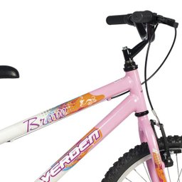 BICICLETA INFANTIL ARO 20 BRAVE BRANCO E ROSA VERDEN BIKES - 4