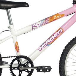 BICICLETA INFANTIL ARO 20 BRAVE BRANCO E ROSA VERDEN BIKES - 5