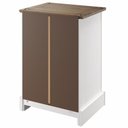 Ver imagem 6 de Mesa de Cabeceira de Madeira com 3 Gavetas Branco Lavado