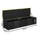 Ver imagem 5 de Kit Quarto Gamer Baú e Painel Fighter Usb 140cm Cama de Casal:preto e Amarelo