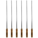 Ver imagem 1 de 6 Espetos De Inox Para Coração 85cm Carne Churrasqueira