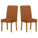 Ver imagem 2 de Cadeira Sala Jantar Sarah Kit 2 Ype/bouclé Damasco