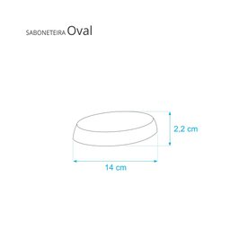 Saboneteira Poliéster Oval Branco Para Sabonete Barra - 3