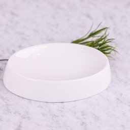 Saboneteira Poliéster Oval Branco Para Sabonete Barra - 2