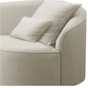 Ver imagem 3 de Divã Recamier Sofá Curvo Sala de Tv e Estar Recepção Inglaterra 180cm Lado Esquerdo Linho Bege- Mabe