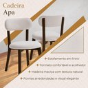 Ver imagem 4 de Cadeira de Jantar Apa Estrutura em Madeira Maciça Linho Bege