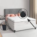 Ver imagem 2 de Kit de 5 Pé para Cama e 2 Rodizio para Móveis Cama Box de Casal 6cm