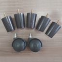 Ver imagem 4 de Kit de 5 Pé para Cama e 2 Rodizio para Móveis Cama Box de Casal 6cm
