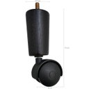 Ver imagem 3 de Kit 7 Pé de Cama Box Casal Rodinhas para Móveis Pé para Cama