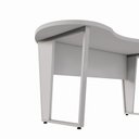 Ver imagem 5 de Mesa Escrivaninha Orgânica Linear 173CMX94CM Pés Metal para Escritório Home Office F5 Corporate Cinza