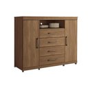 Ver imagem 1 de Cômoda de Quarto Master c/ 2 Portas 1 Nicho e 4 Gavetas Jatoba - Santos Andirá