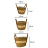 Kit 3 Cestos Rusticos Decorativos Fibra Natural Partna 4028be - 4