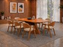 Ver imagem 1 de Sala de Jantar Maciça 8 Cadeiras 2,20m Dunnas Sala Nobre