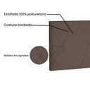 Ver imagem 3 de Cabeceira Painel Aquilla Para Cama Box Solteiro 90 cm Suede - D’Rossi - Caramelo