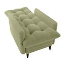 Ver imagem 3 de Conjunto P/ Sala Montreal 1 Poltrona Decorativas e 1 Puff Bouclê Oliva - Matrix