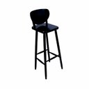 Ver imagem 4 de Jogo Mesa Quadrada Alto 60 X 60 Cm para Cozinha Preto Harley 2 Lugares