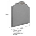 Ver imagem 5 de Cabeceira King Orlando P02 195cm Corano Cinza