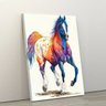 Quadro Decorativo em Tecido Canvas 40x60cm abstrato cavalo - 1