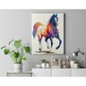 Quadro Decorativo em Tecido Canvas 40x60cm abstrato cavalo - 2