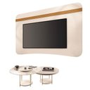 Ver imagem 1 de Painel Suspenso Armony Off White Cinamomo com Kit Mesa de Centro Sky Off White - Hb Móveis