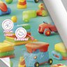 Papel de Parede Auto Adesivo Quarto Bebê Carrinho Colorido Infantil Decorativo Criança 12m - 4