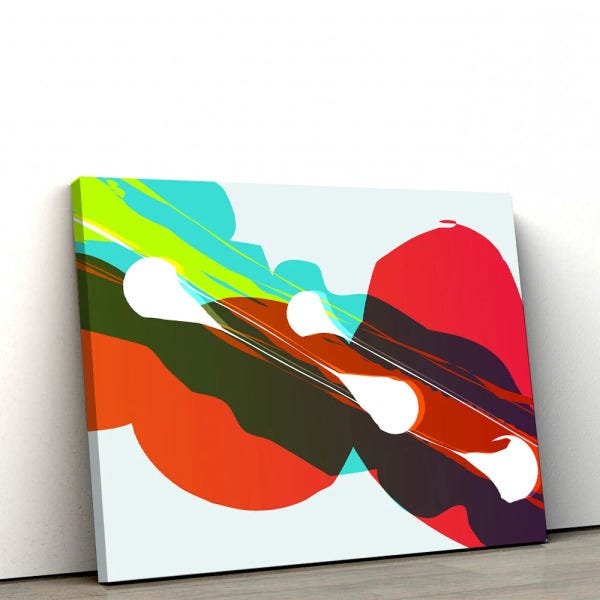 Quadro Decorativo em Tecido Canvas 60x90cm pintura abstrata amb - 1