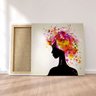 Quadro Decorativo em Tecido Canvas 60x60cm Pintura mulher - 1