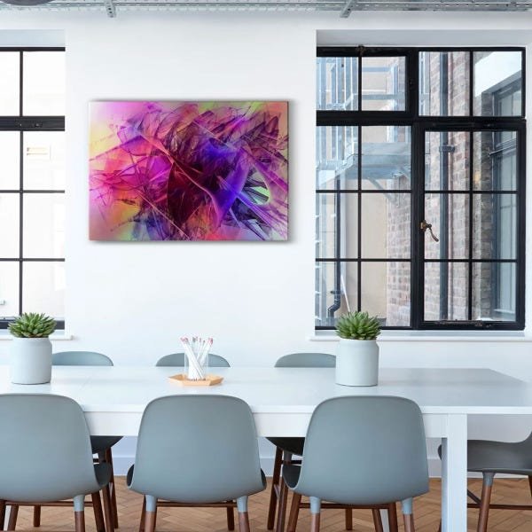 Quadro Decorativo em Tecido Canvas 40x60cm Listras coloridas - 2