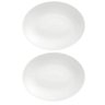 Kit 2 Travessas de Porcelana Oval 40x29cm Baixela Servir Assados Branco Tramontina Sophia - 1