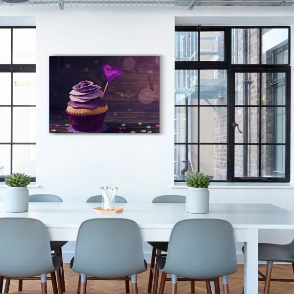 Quadro Decorativo em Tecido Canvas 40x60cm cupcake - 2